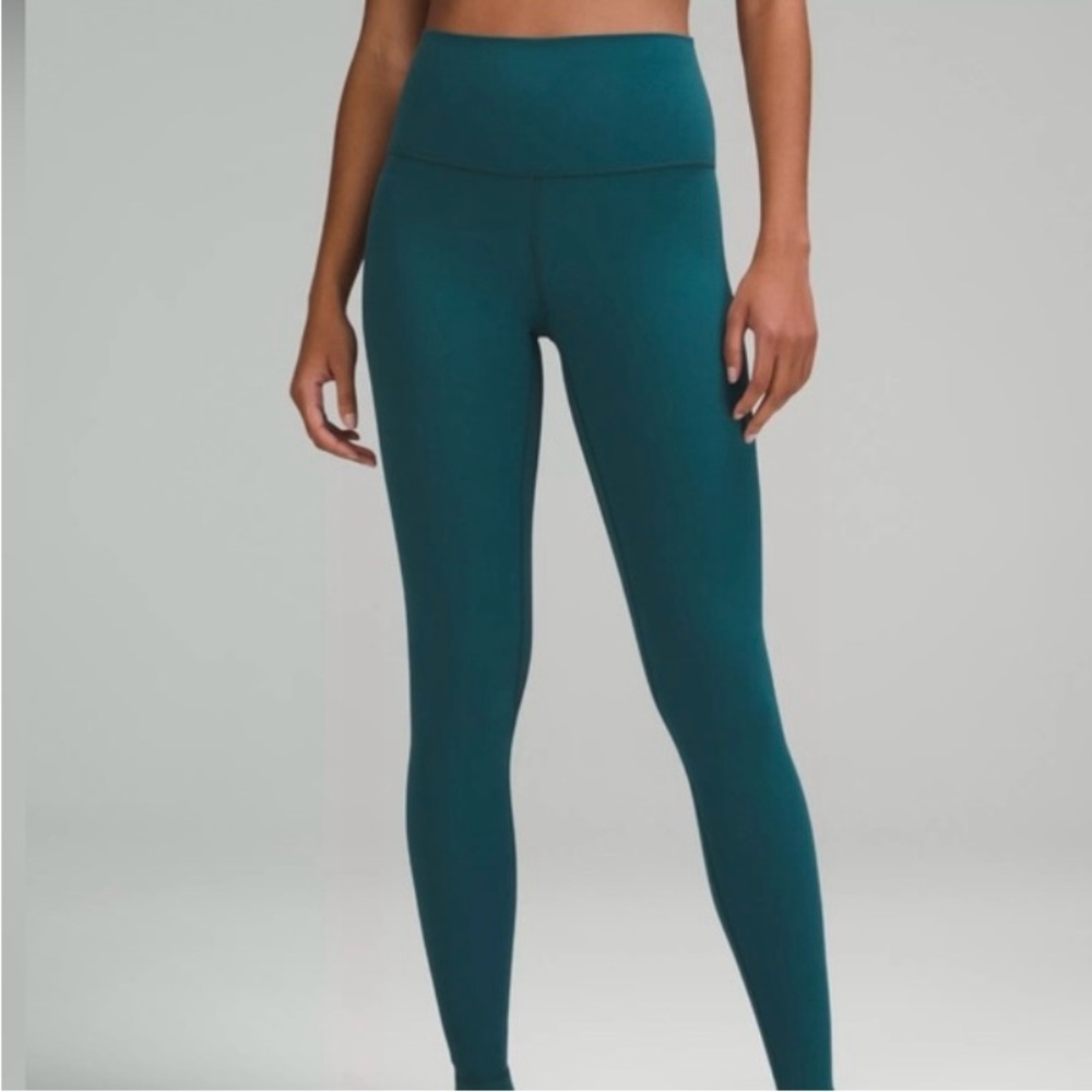 Lululemon Green Leggings High-Waisted Stretch